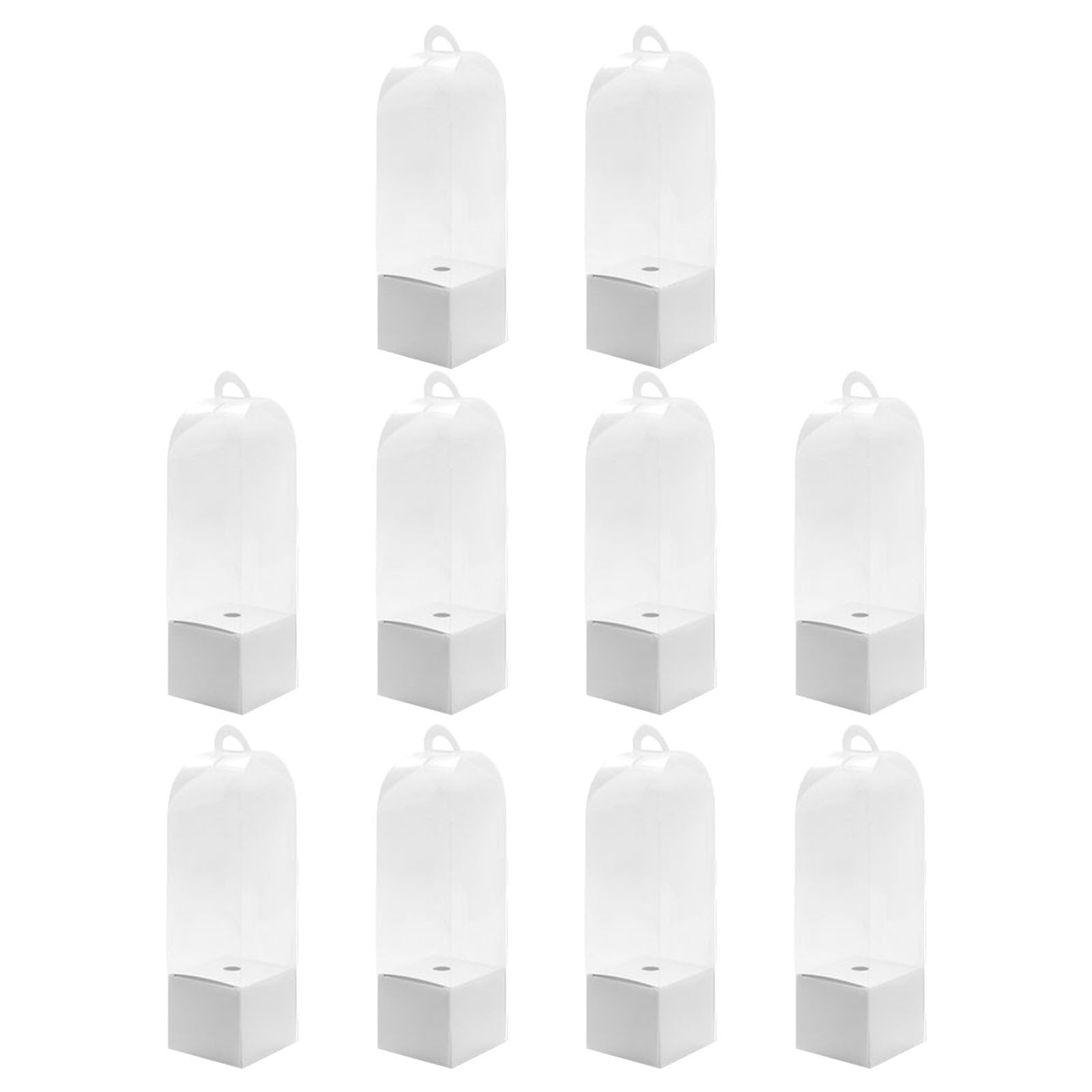 10 pezzi portatile in PVC singolo Rose Flower Box Floral Display Case con maniglie per fiori secchi e decorazioni per feste scatola di nozze con manico