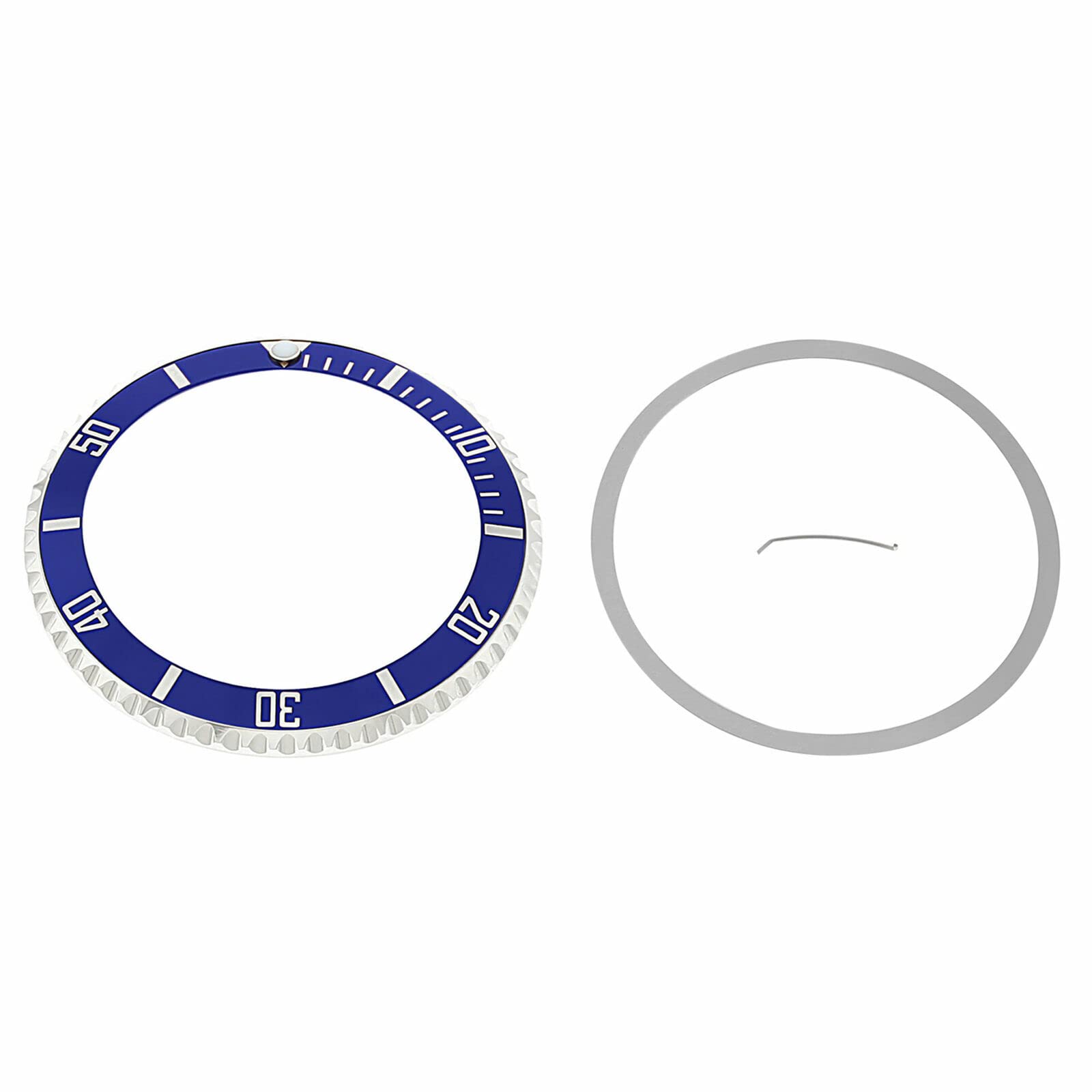 Ewatchparts Bezel & Insert Compatible With Rolex No Date Submariner 14060 Installed Watch Blue