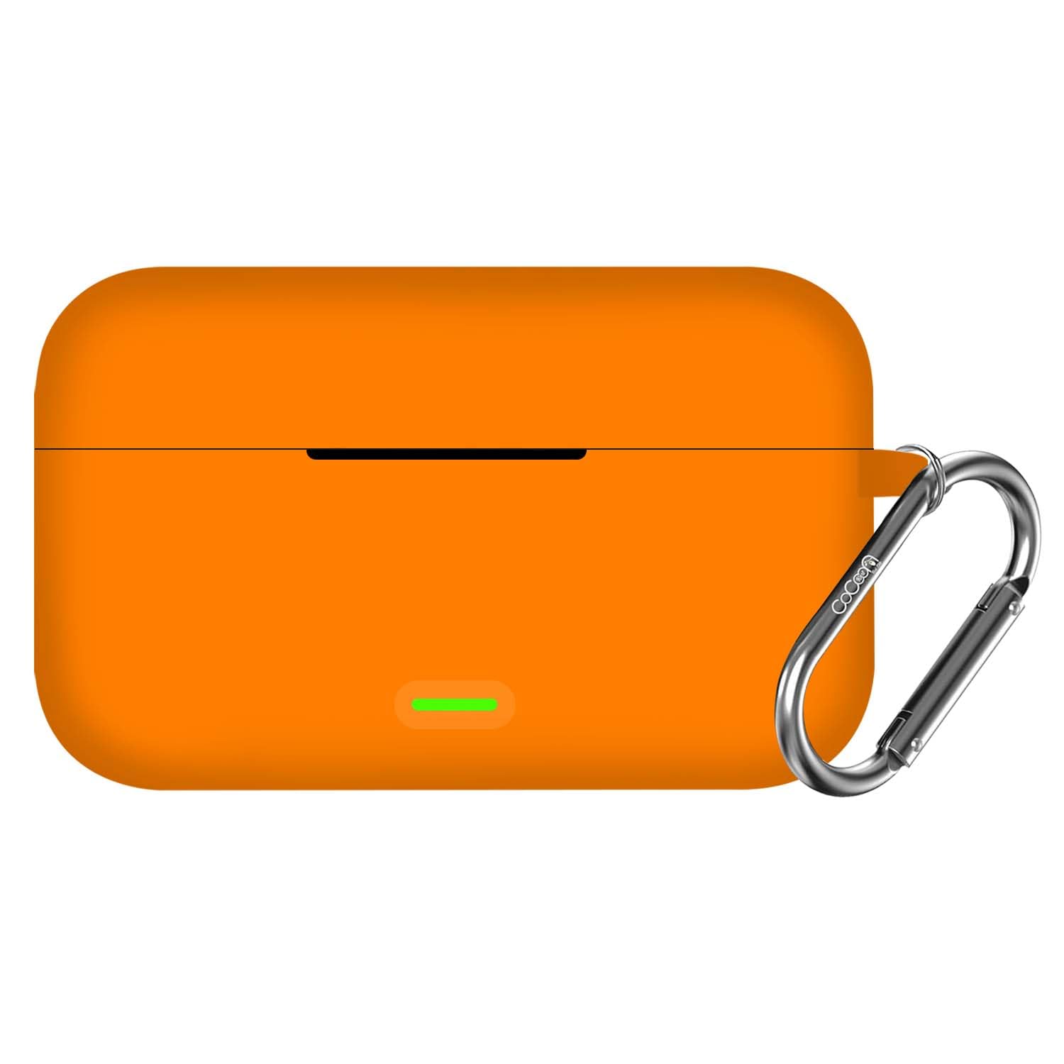 soft silicone case cover compatible for realme buds t500 pro (orange)