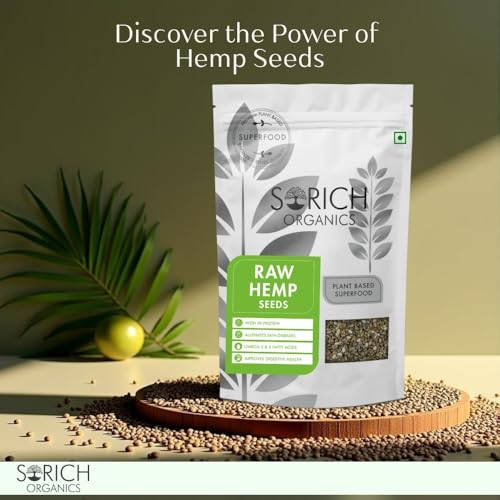 Image of Sorich Organics Hemp Hearts Seed 200g - Raw, Shelled Hemp Seeds | High Protein, Omega 3 & 6 | Keto, Vegan, Gluten-Free Superfood, Great for Smoothies & Salads.
