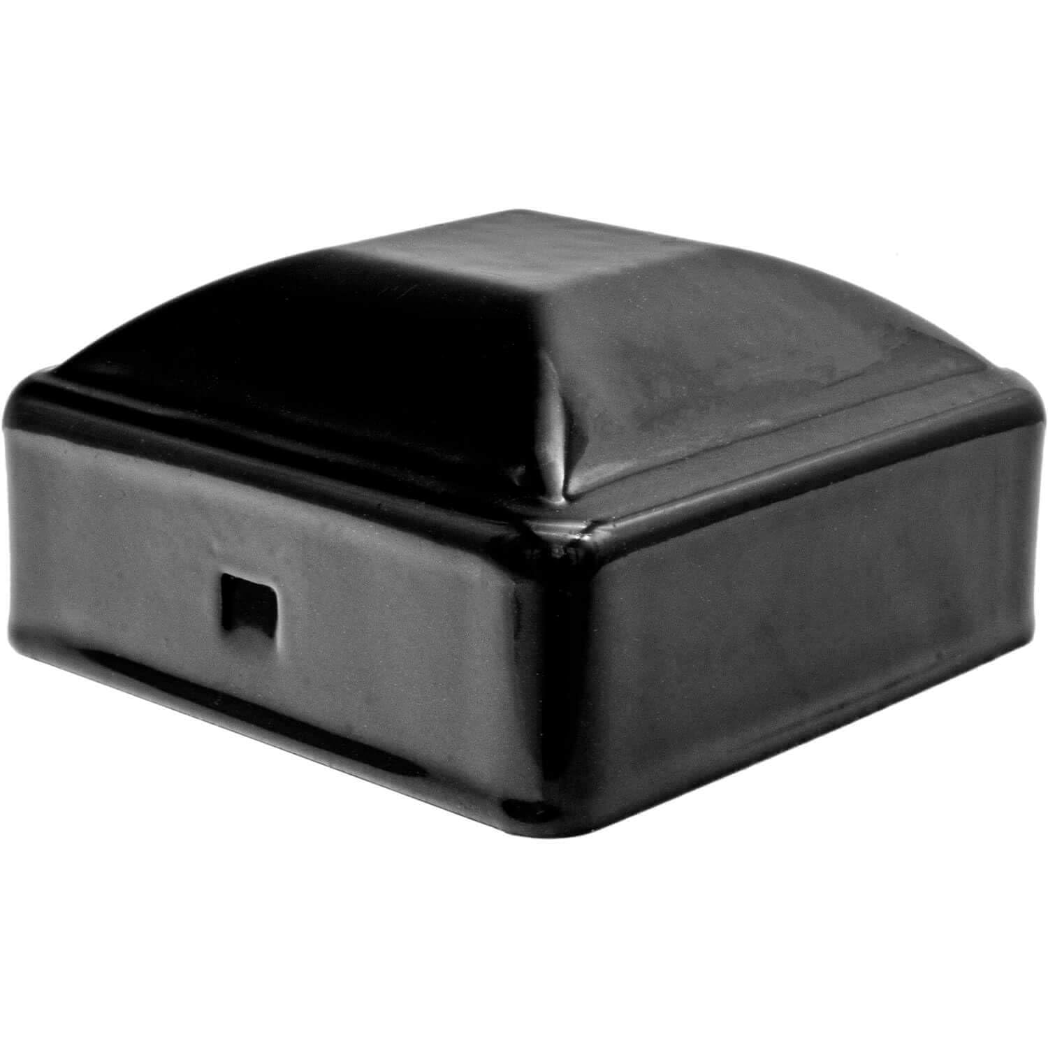 Ornamental Iron Fence Post Cap for 2-1/2" x 2-1/2" Fence Posts - AKA Wrought Iron Fence Post Cap - Ornamental Wrought Iron Fence Post Caps is Black (3 Pack)