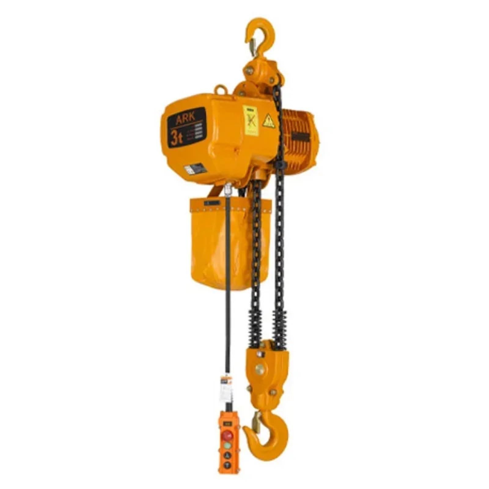 Polipasto eléctrico de 3 toneladas de cadena individual/doble, herramienta de elevación resistente para construcción de garaje de almacén