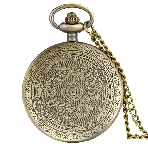 Image of VIGOROSO Women's Quartz Vintage Pocket Watch for Men Pocketwatch Women Unisex Accessory Analog Display Pendant Steampunk Costume Cosplay Prop Christmas Birthday Gift for Her Him Ideal Gifts