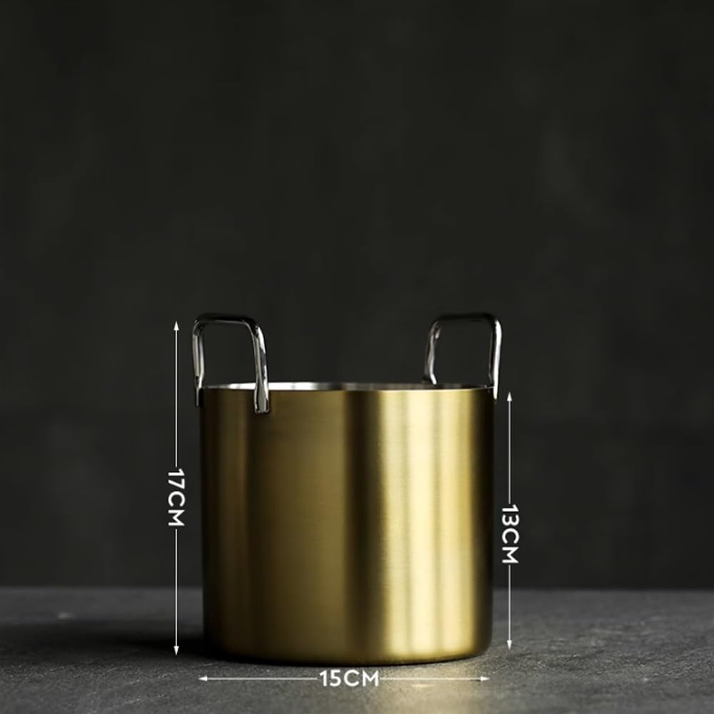 Cubitera de Doble Pared, Cubo de Hielo con asa de Transporte cómoda Cubo de Hielo Aislado