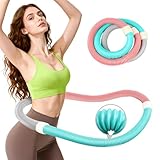 フラフープ ダイエット 人気 【最新15db静音・1.3kgウェイト】 ダイエット用フラフープ ソフト スプリング 紐 折りたたみ式 ポータブル 柔らかい 痩せる 脂肪燃焼 筋トレ シェイプアップ 腰に優しい ウエスト ウエスト引き締め 腕・脚・背中多部位トレーニング 室内/屋外用 男女兼用 大人/子供用