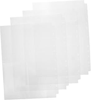 ARTIBETTER 60pcs A4 Binder Photo Sleeves PVC Double-Sided Photo Sheet Protectors with 4 Slot Design for Postcards for Collecting and Displaying Family