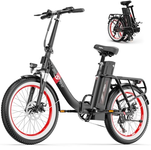 Electric Bike for Adults, 20 inch Folding Electric Bicycle, Commuter City EBike with LCD Display & Bluetooth Connect, 3 Riding Modes E-Bike with 250W Motor & 48V 17Ah Removable Battery, Portable Bike