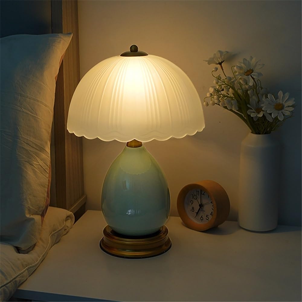 Affascinante Lampada da tavolo retrò imitazione crepata, lampada da comodino for camera da letto, scrivania, studio, luce notturna Arredamento per la casa