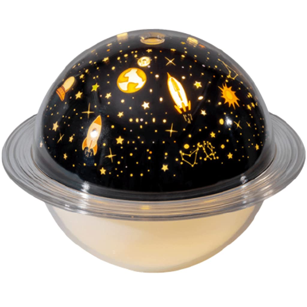 HabibaHumidifier Planet Shape Essential Oil Diffuser，Ultrasound 250ml Humidifier with Fine Mist，LED 3-Color Cycle Projection Lamp，Art Decorations Silent