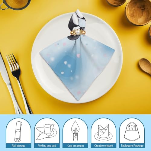 Servilletas de Tela I Love Penguins Poliester Cuadradas 47.5 cm miniatura 7