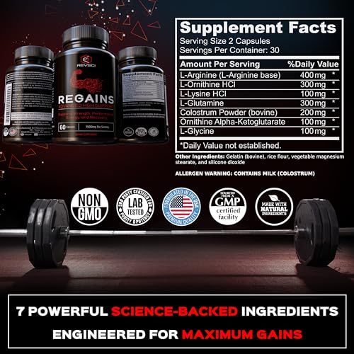 Revolution Science RV1300 Hgh Supplements For Men & Women - Regains Natural Anabolic Muscle Growth Building Gh & Human Growth Hormone thumb #4