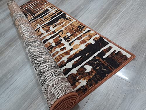 Image of Soft Modern Washable Beautiful Acrylic Rugs for Home Decor Living Room 6x8 Feet (180 x 235 Cm) Gold Color