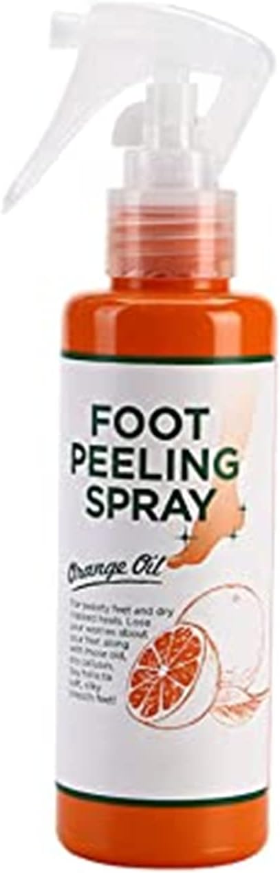 PETSBURG Foot Peeling Spray Orange Oil - Remove Foot Dead Skin Within Seconds, Foot Peeling Spray Pedicure Hands Dead Skin, for Cracked Rough Heels, Dry Toe Skin & Calluses