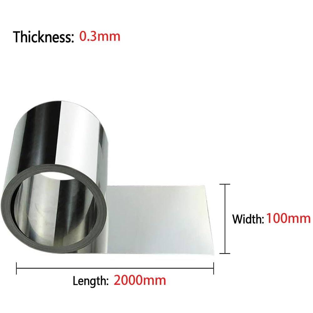 304 Rolka ze stali nierdzewnej - blacha i folia do rękodzieła. Sprzęt elektroniczny. Szerokość 100mm x Długość 2000mm,Thickness 0.3mm