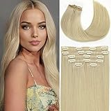 Loxxy Ultra Invisible PU Clip In Hair Extensions Human Hair 14Inch Thick Natural Hair Full Head 7PCS...