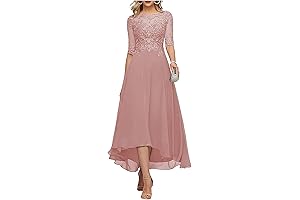 Exquisite Bollame Dress for Mother of the Bride: Graceful Chiffon Lace A-line Tea-Length Ensemble