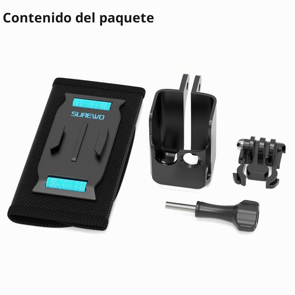 Osmo Pocket 3 Montura para Mochila, Correa para la Cintura, Correa para el Hombro, Montura con Borde Extendido, Compatible con DJI Osmo Pocket 3