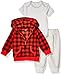 Produktbild Amazon Essentials 3-Piece Microfleece Set fashion-hoodies, Mehrfarbig (Grey Buffalo Check), 0 Monate