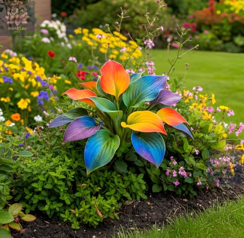Image of Hosta Seeds For Planting (200 SEEDS) Low Maintenance - Grow Indoor /Outdoor Both - Grow Year Round (HYBRID RAINBOW)