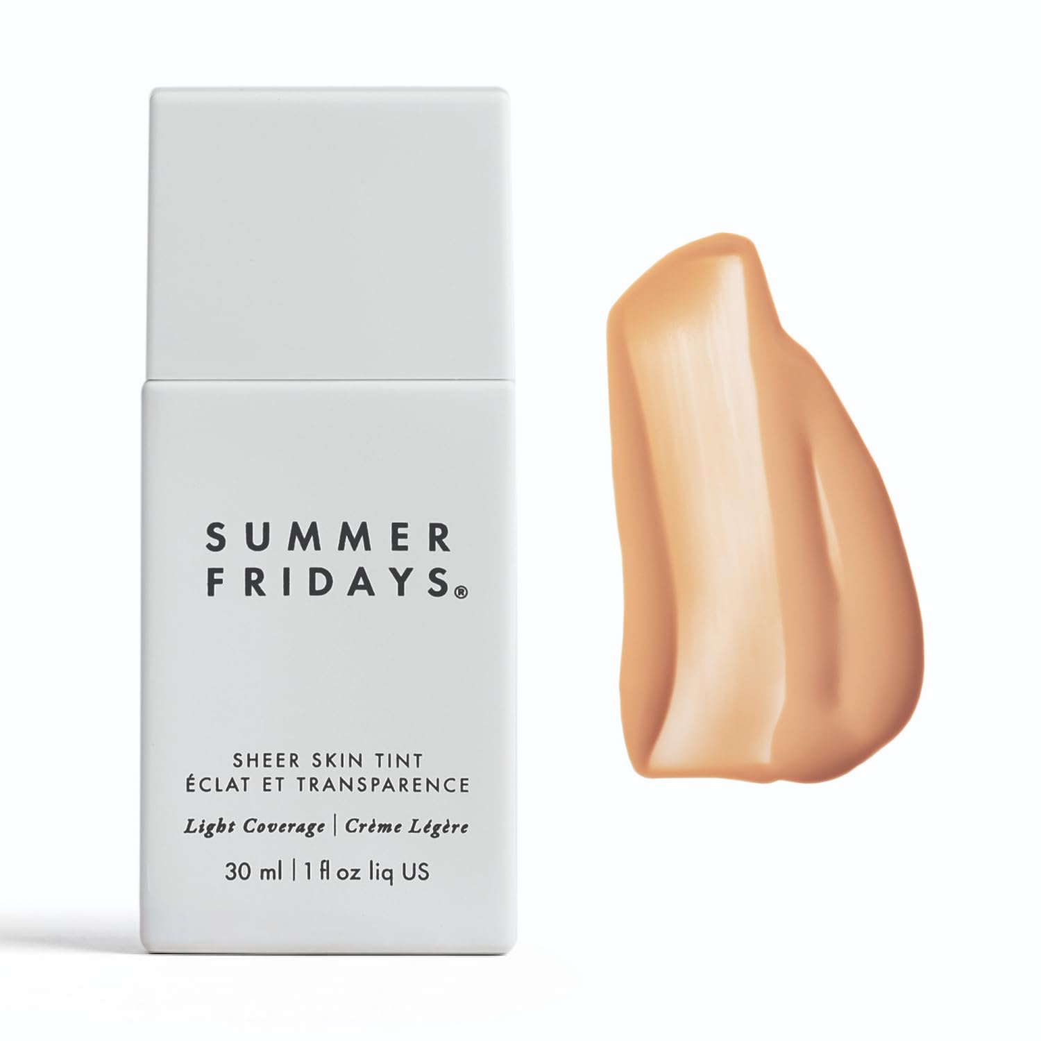Summer Fridays Transparent Skin Tone Hydrating Hyaluronic Acid Moisturizer Helps Reduce Uneven Skin Tone Transparent to Light Coverage Color 2.5 Liger