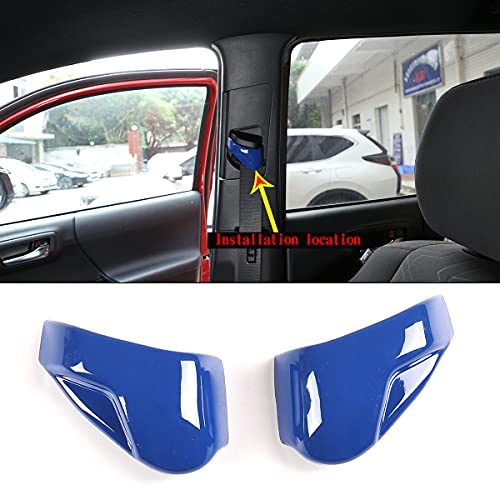 TongSheng Car ABS Interior Seat Belt Decorative Cover,for Tacoma 2016 2017 2018 2019 2020 2021 2022 2023 Seat Belt Molding Protect Trim Cover,Interior Accessories (Blue)