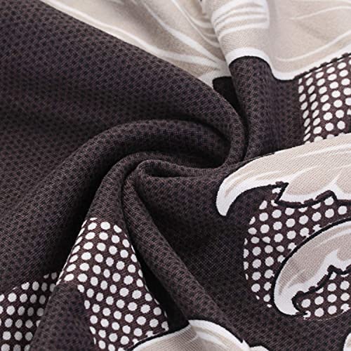 Image of House of Quirk Elastic Chair Cover Stretch Removable Washable Short Dining Chair Cover Protector Seat Slipcover ((Pack of 1, Grey Flower Pattern))