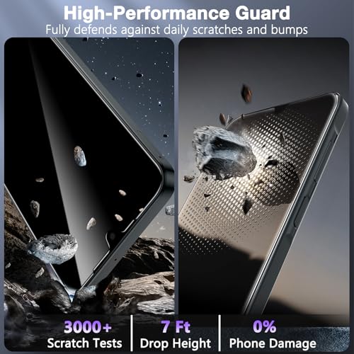 Image of YWXTW [2 Pack Privacy Screen Protector for Samsung Galaxy A17 5G /4G, 25 Anti-Spy Tempered Glass - 9H Anti-Scratch, HD Clear & Sensitive Touch, Case Friendly Screen Guard for Samsung A17