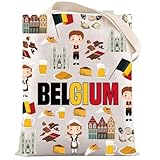 LEVLO Sac fourre-tout de voyage Belgique Cadeau de voyage Le Royaume de Belgique Drapeau Sac à bandoulière Belgique Marchandises de voyage, Sac fourre-tout Belgique, Medium