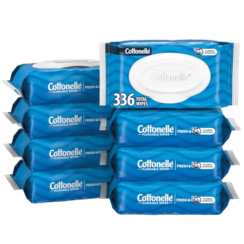 Cottonelle Fresh Feel Flushable Wet Wipes, Adult...