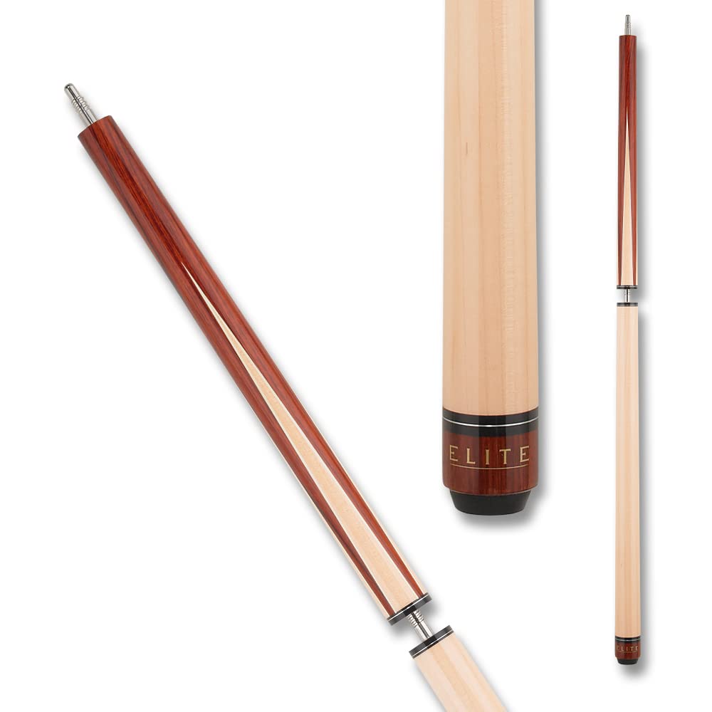 Elite ELBJP Break/Jump Pool Cue - Cherry Stain, Natural Maple Points, and Cream Overlay - 18oz