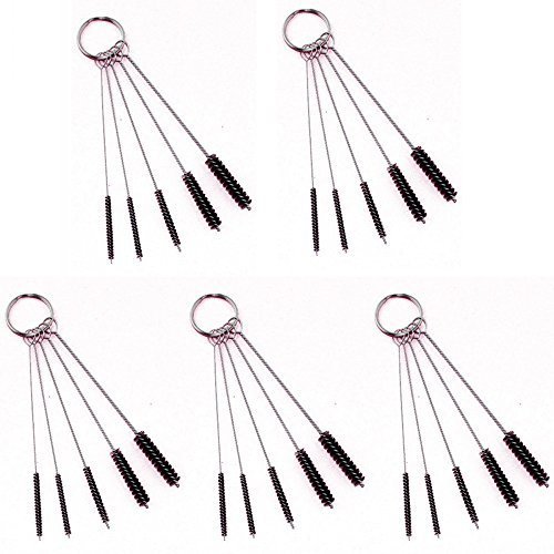 VIERNES negro Set 5 ventas un mejor Nylon cepillo para Iwata tejón Paasche Master aerógrafo pistola