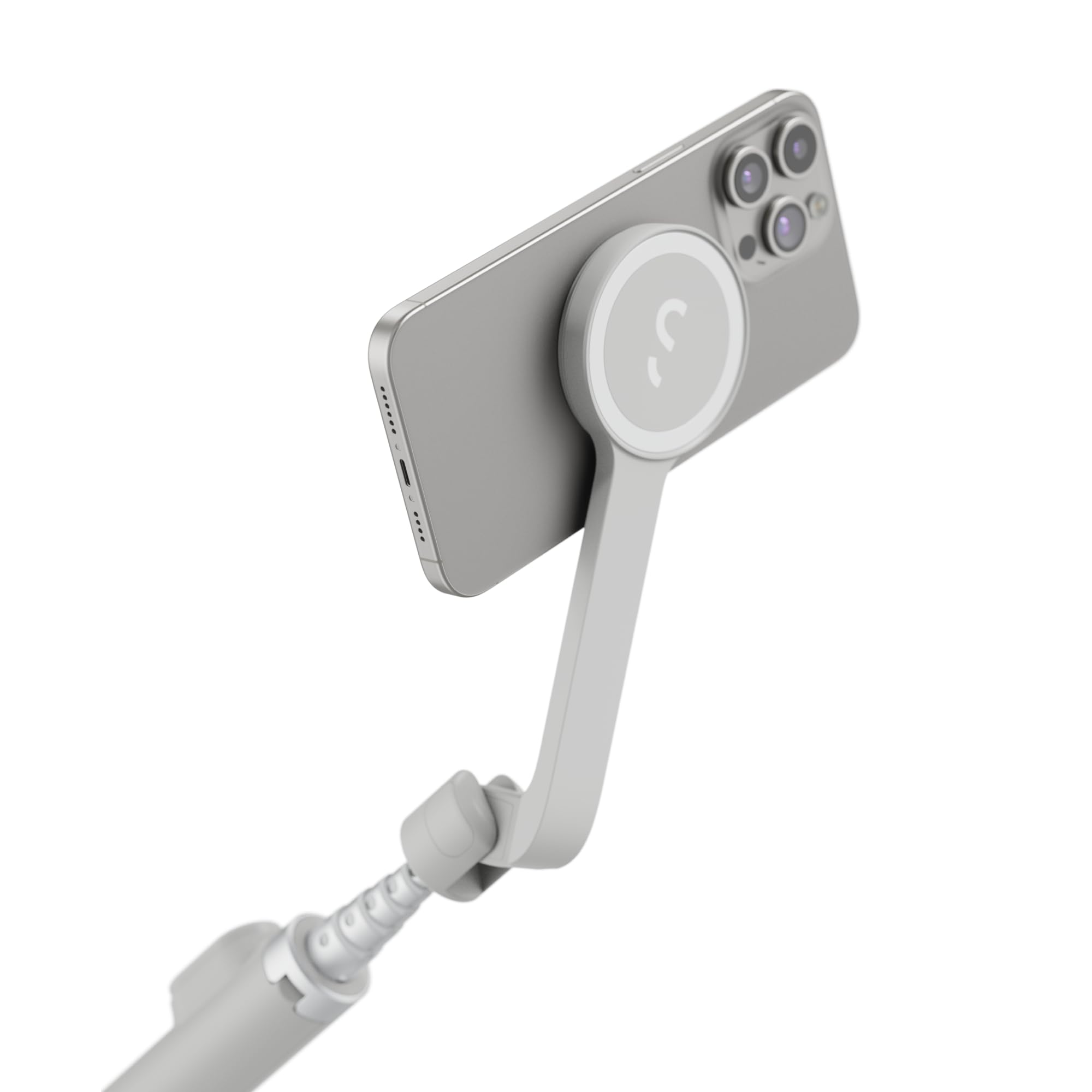 ShiftCam SnapStand Selfie – Magnetic Selfie Stick & Tripod – Compact, Foldable & Extendable with Tilt Head and Magnetic Bluetooth Remote (Stone, SnapStand Selfie)