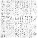 Cerlaza 100 Sheets Temporary Tattoos for Women Adult, 420 Mixed Styles Tiny Branch Fake Tattoo Stickers that Look Real and Last Long, Christmas Decoration Realistic Henna for Girl Body Art Sticker