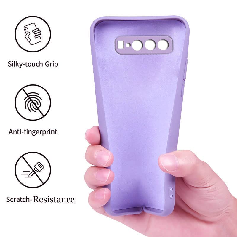 Image of A rtistque Liquid TPU Silicone Matte Shockproof Flexible with Camera Protection Soft Back Cover Case for Samsung S10 - Purple