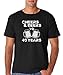 AW Fashions Cheers & Beers to 40 Years - 40th Birthday Present Gift for Fun Forty Year Old - Men's T-Shirt (Large, Black)