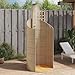 Cozynest Gartendusche Beige 100x100x241,5 cm Poly Rattan Akazienholz