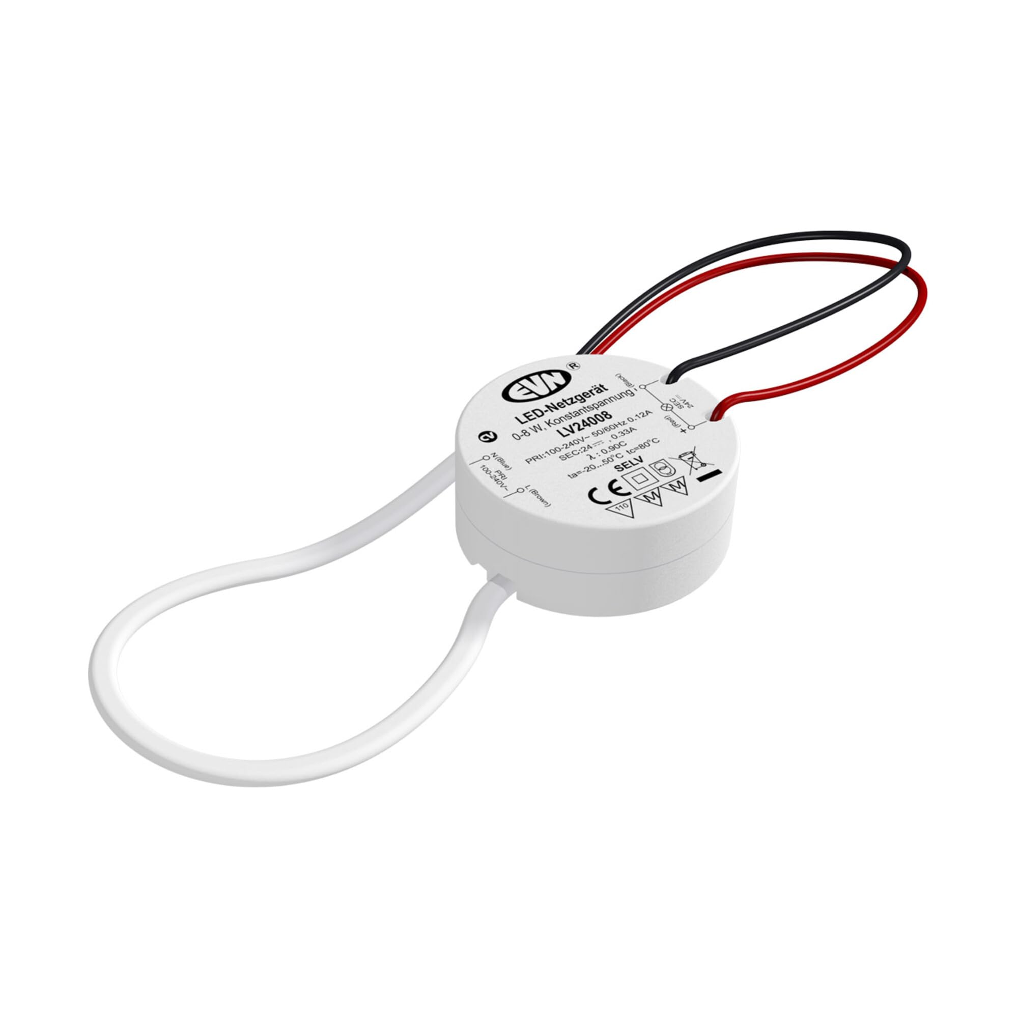 Transformateur LED tension constante 24V DC EVN LV24008 de rechange