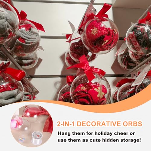 Boules de Noël transparentes à remplir 100 mm pour créer vos décorations - 6