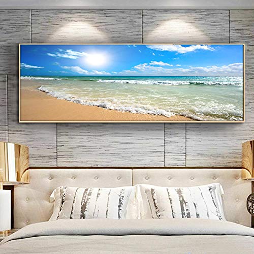 Tableau moderne coucher de soleil azur impression d'art premium - 3