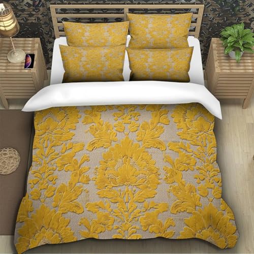 Parure de Lit Microfibre Ultra Douce avec Impression Florale 3D