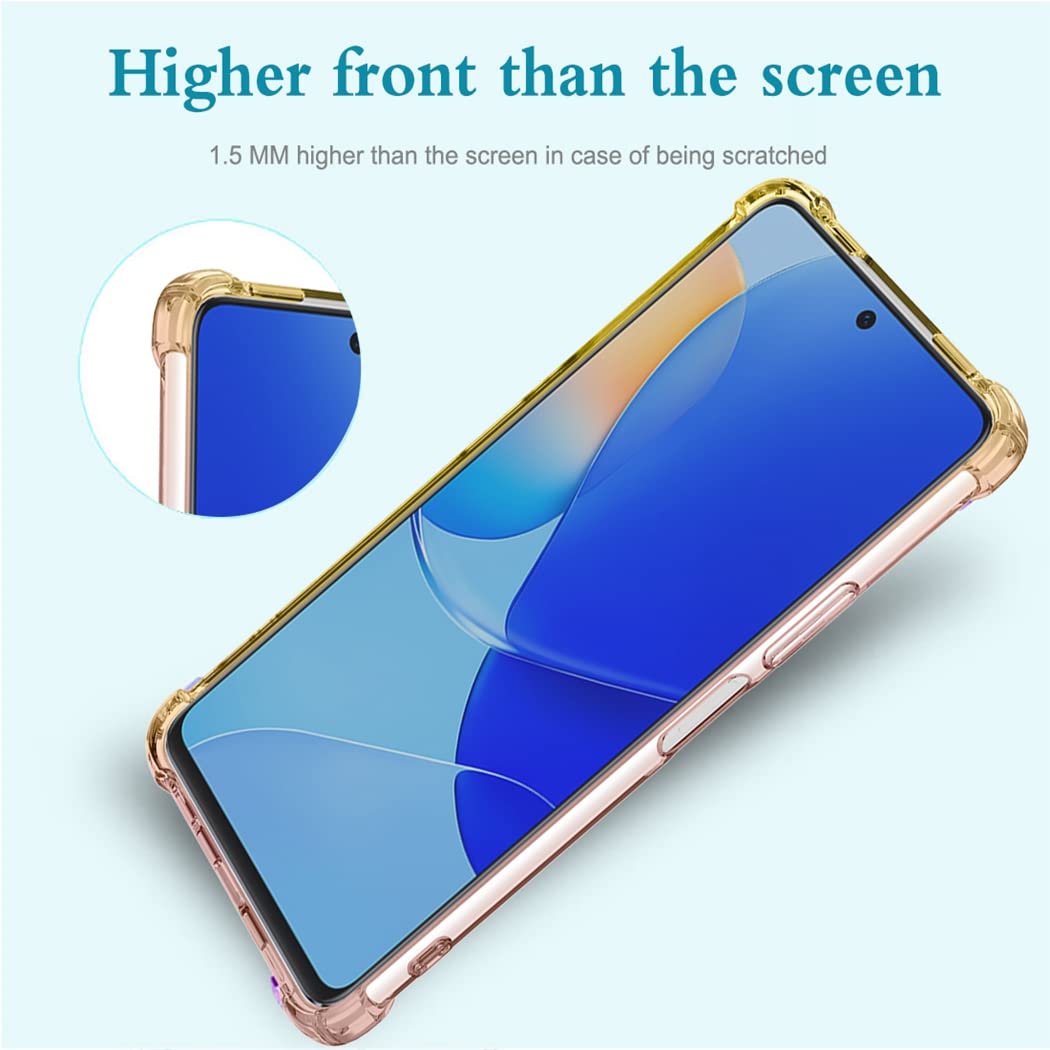Custodia Per Huawei Nova 9 SE / Honor 50 SE – Fiori, Trasparente, Con Vetro Temperato Incluso, TPU Morbido
