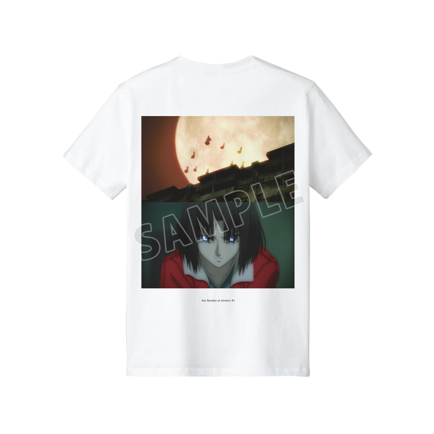 劇場版　空の境界　俯瞰風景　シーンバックプリントTシャツ　レディースL 両儀式 Amazon.co.jp: 劇場版「空の境界」 俯瞰風景 シーンバックプリントT