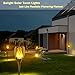 Solar Torch Lights, 96 LED Waterproof Flickering Flames Solar Lights Outdoor Solar Spotlights Landscape Decoration Lighting Dusk to Dawn Auto On/Off Security Torch Light for Patio Garden Driveway