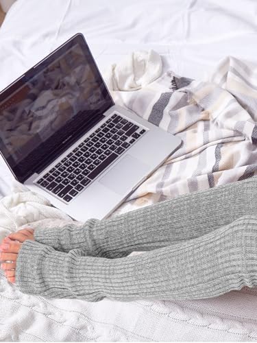 Image of SATINIOR 3pairs Thigh High Knit Leg Warmers, Footless Socks