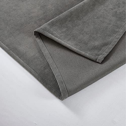 Osvino Solid Bed Runner Textured Chenille Bed End Scarf Wear-Resistant Decorative Bedding Protection For Hotel Bedroom Wedding Room, Gray, King #TOP1