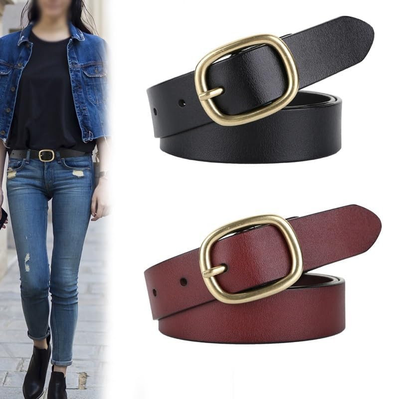 Belt for Women, Korean Version Cowhide Belt for Women, Decorative Casual Jeans Belts2