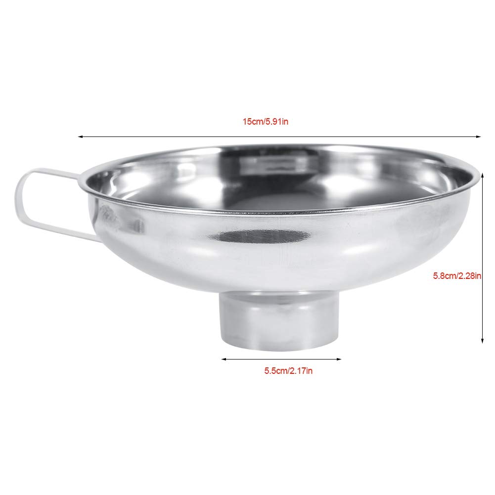 Stainless Steel Wide Mouth Funnel for Canning Jars Food Canning Funnel for Kitchen Use Filling Bottles