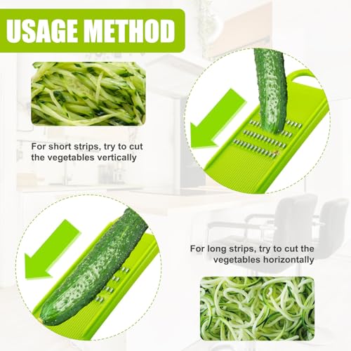 Carrot Grater, Carrot Slicer, Carrot Shredder, Vegetable Grater, Handheld Zester Chipper, Veggie Potato Cutter, for Slicing and Chopping a Variety of Vegetables (Green) - Image 4