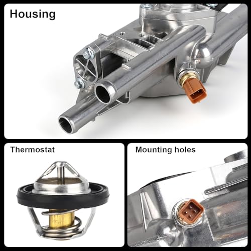 GZGN Aluminum Engine Coolant Thermostat Housing Assembly w/Sensor Compatible with Hyundai Sonata 2009-2010 & Kia Optima 2009-2010, Rondo 2009-2010, 2.4L, Replaces for 256002G600 86236 TA1089 by GZGN - Used condition - Image 8