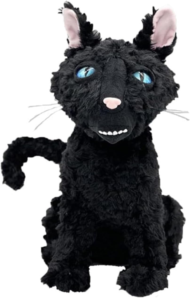 12” Black Cat Plush, Cat Monster Stuffed Animal Pillow Doll Toy, Black Cat Plushies Gift for Fans Kids Girlfriend Birthday Christmas Mother's Day